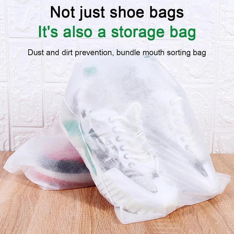 Shoe Dust Covers Storage Bags White 200PCS