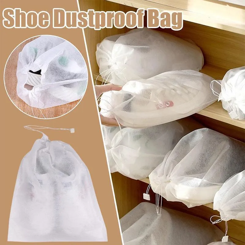 Shoe Dust Covers Storage Bags White 200PCS