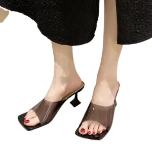 Transparent PVC Crystal Clear Heeled