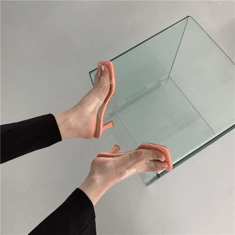 Transparent PVC High Heels For Women