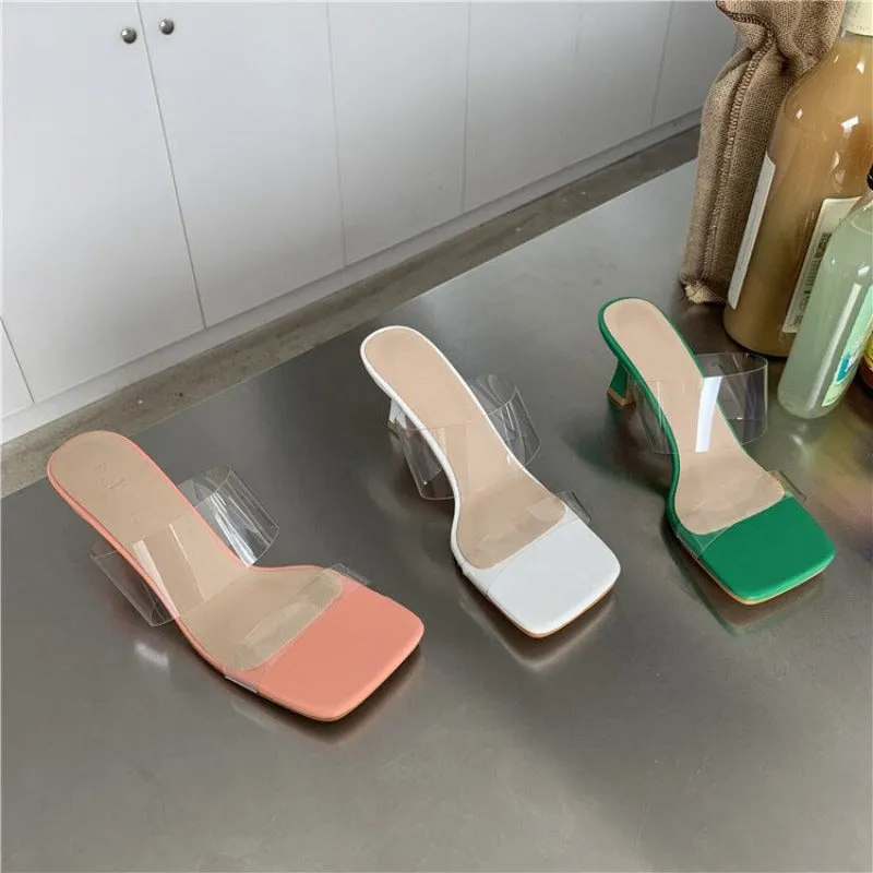 Transparent PVC High Heels For Women