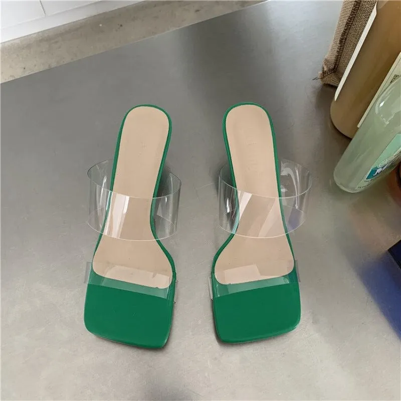 Transparent PVC High Heels For Women