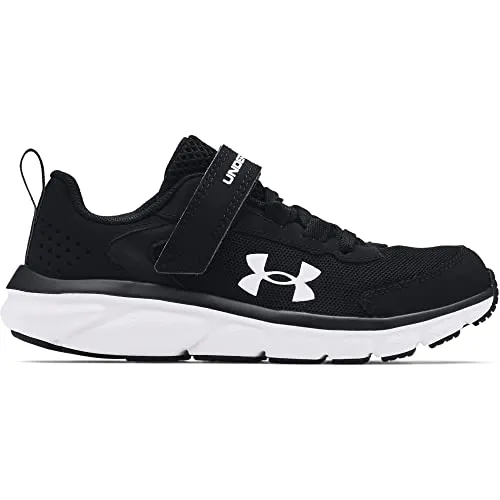 Under Armour boys Pre School Assert 9 Alternate Closure Sneaker, Black/White, 3 Little Kid US