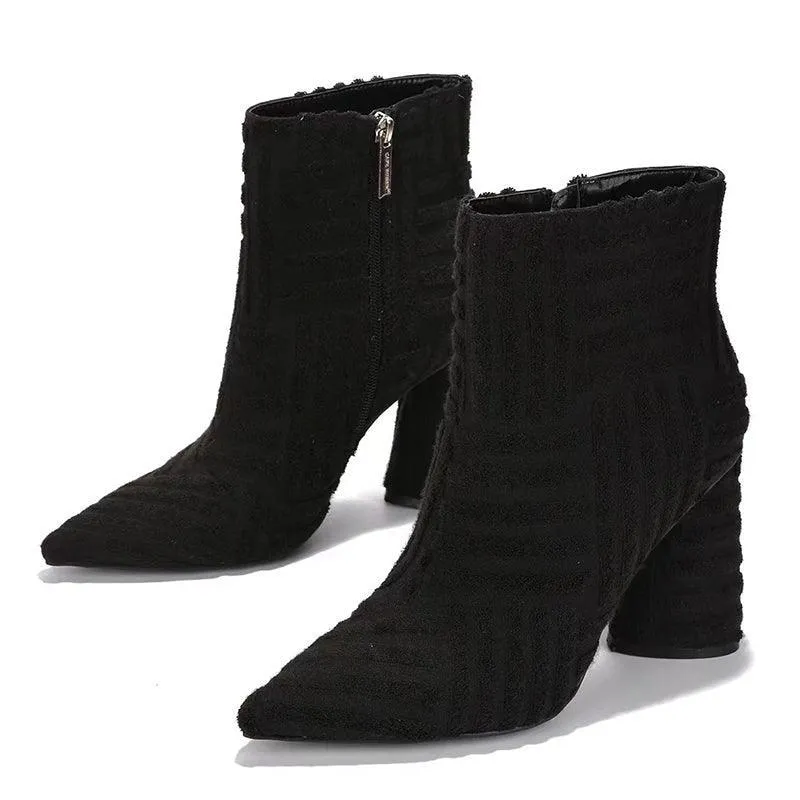 Women’s Heeled Boots – Pointed Toe, High Heel Fashion