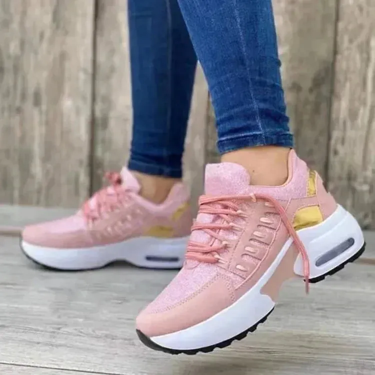 Women's Platform Sneakers | Comfortable Anti-Slip Mesh Running Shoes | Casual Plus Size Zapatillas De Mujer