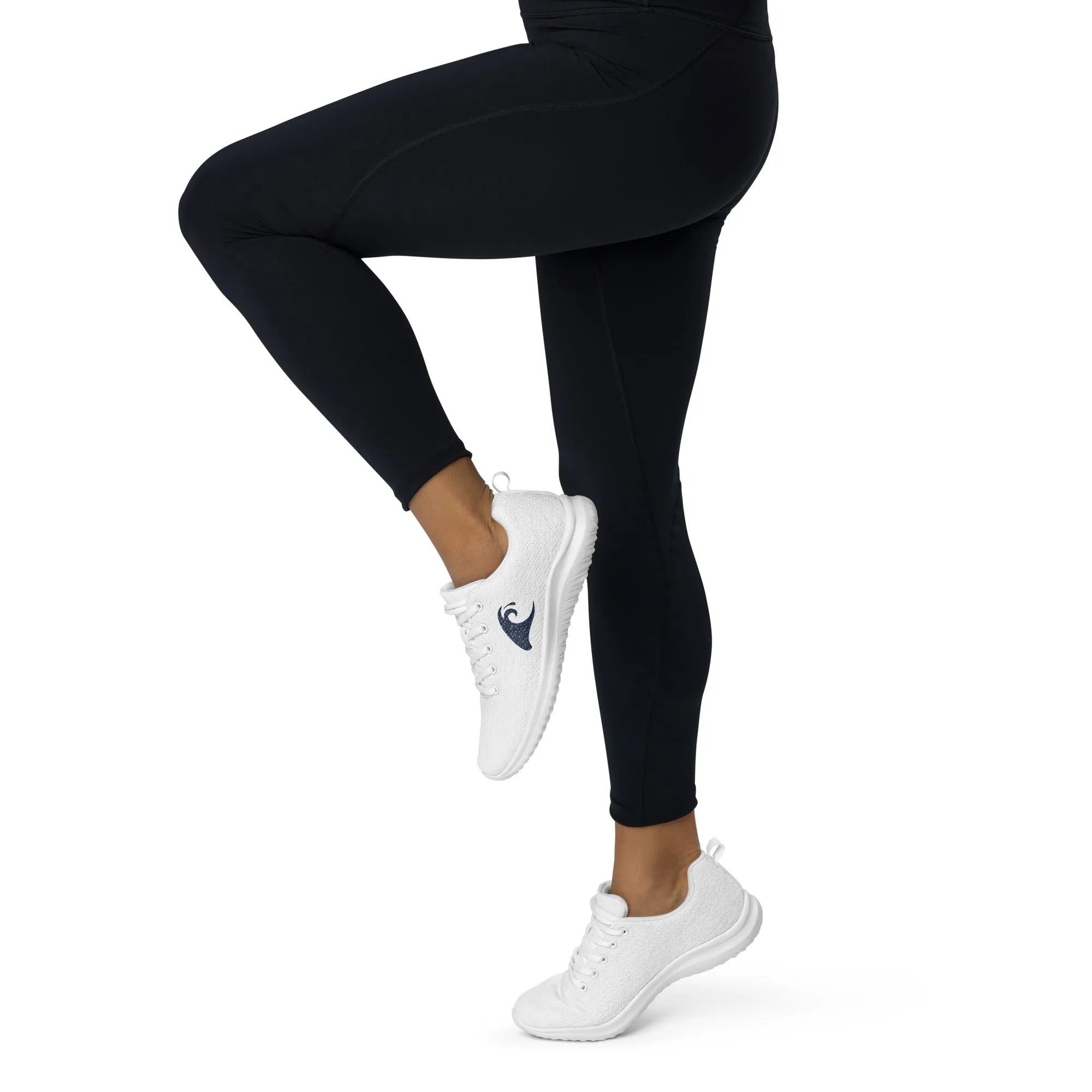 Women’s White Athleisure Shoes with Extremely Stoked Epic Wave Logo