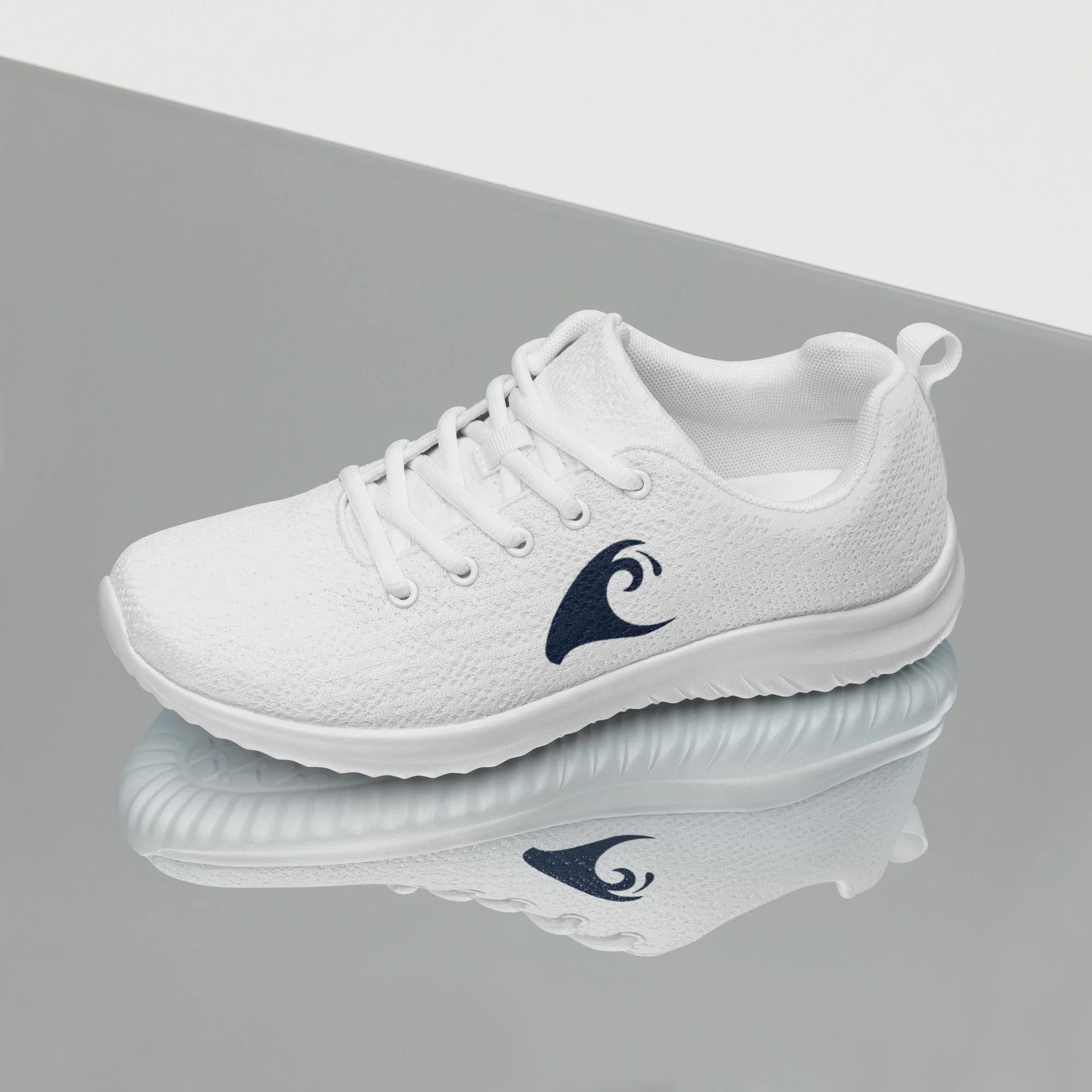 Women’s White Athleisure Shoes with Extremely Stoked Epic Wave Logo