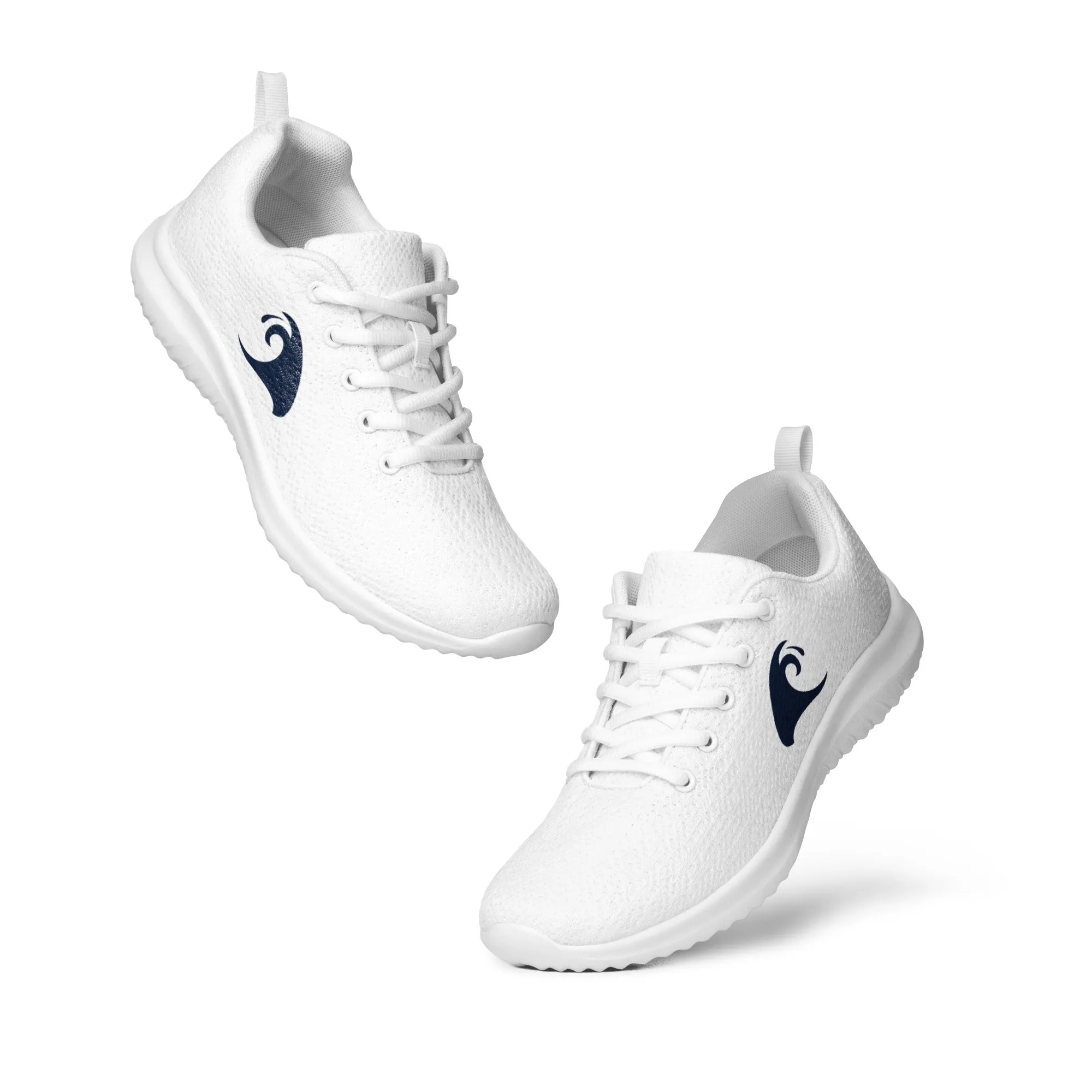 Women’s White Athleisure Shoes with Extremely Stoked Epic Wave Logo
